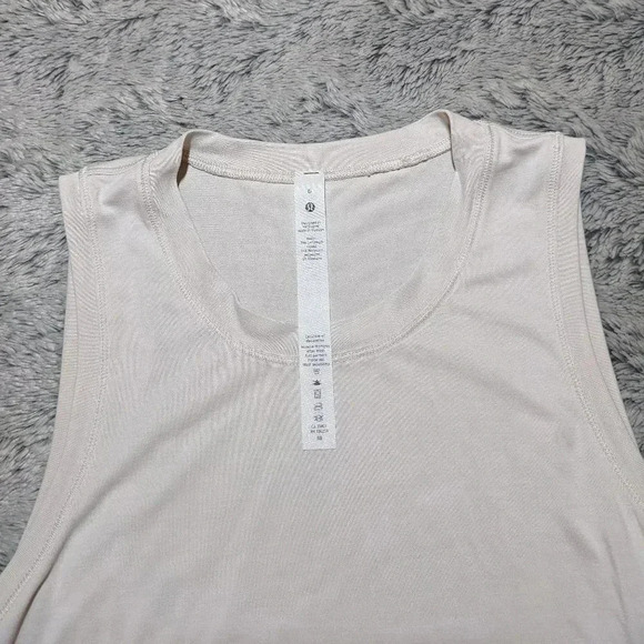 Lululemon Soft Midi White Dress High Side Slits Size 6 - Picture 3 of 7